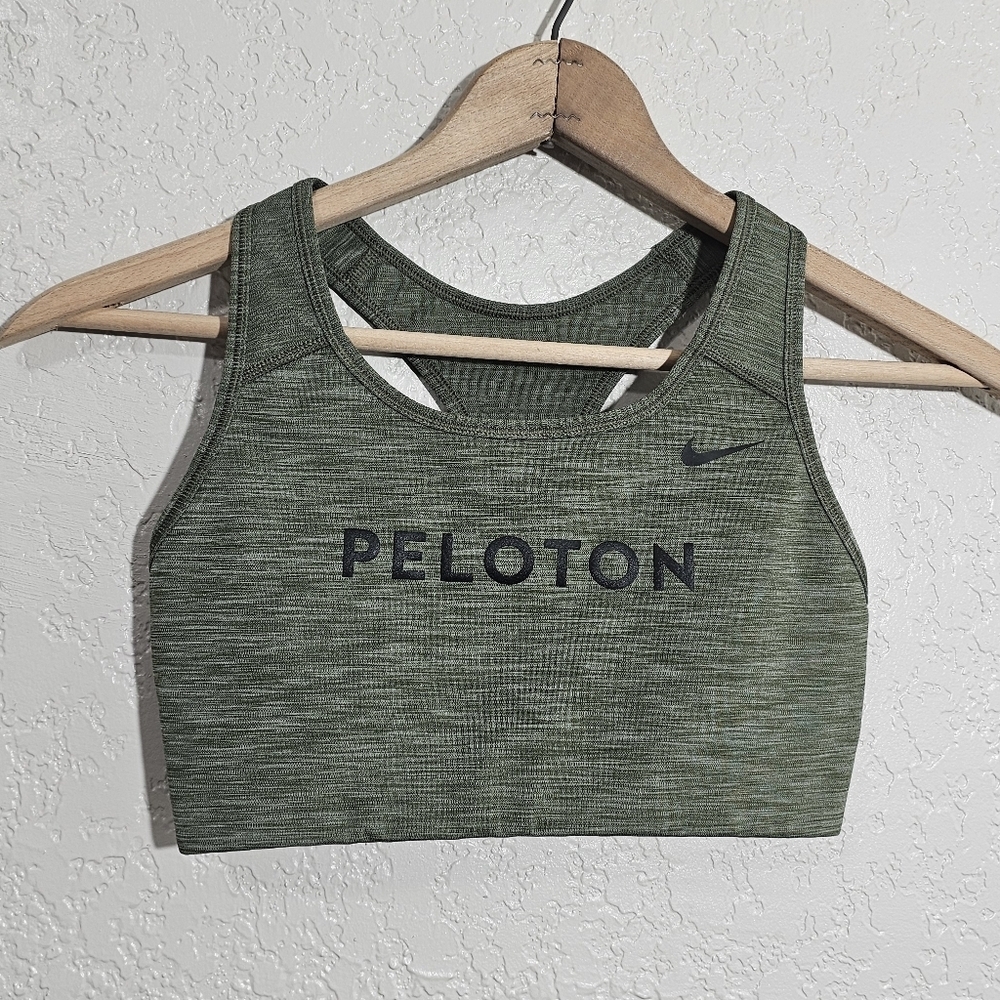 Nike Peloton Heathered Green Sports Bra